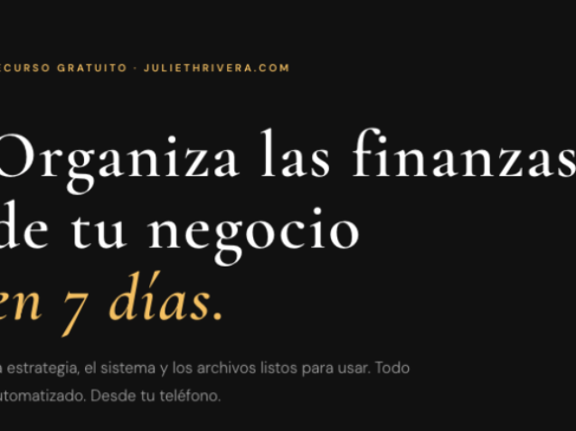 Organizar las Finanzas 7 dias
