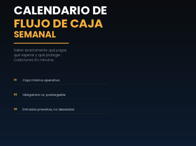 Calendario Flujo de Caja